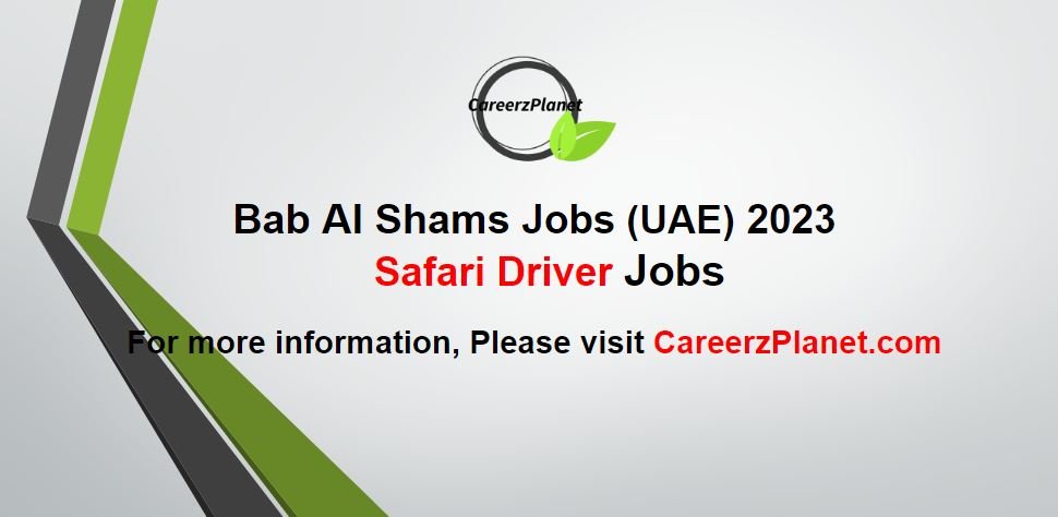 desert safari driver jobs in uae